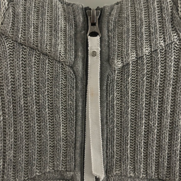 lululemon athletica Gray Striped Women's Sweater - Picture 2 of 5